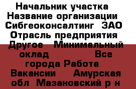 Начальник участка › Название организации ­ Сибгеоконсалтинг, ЗАО › Отрасль предприятия ­ Другое › Минимальный оклад ­ 101 400 - Все города Работа » Вакансии   . Амурская обл.,Мазановский р-н